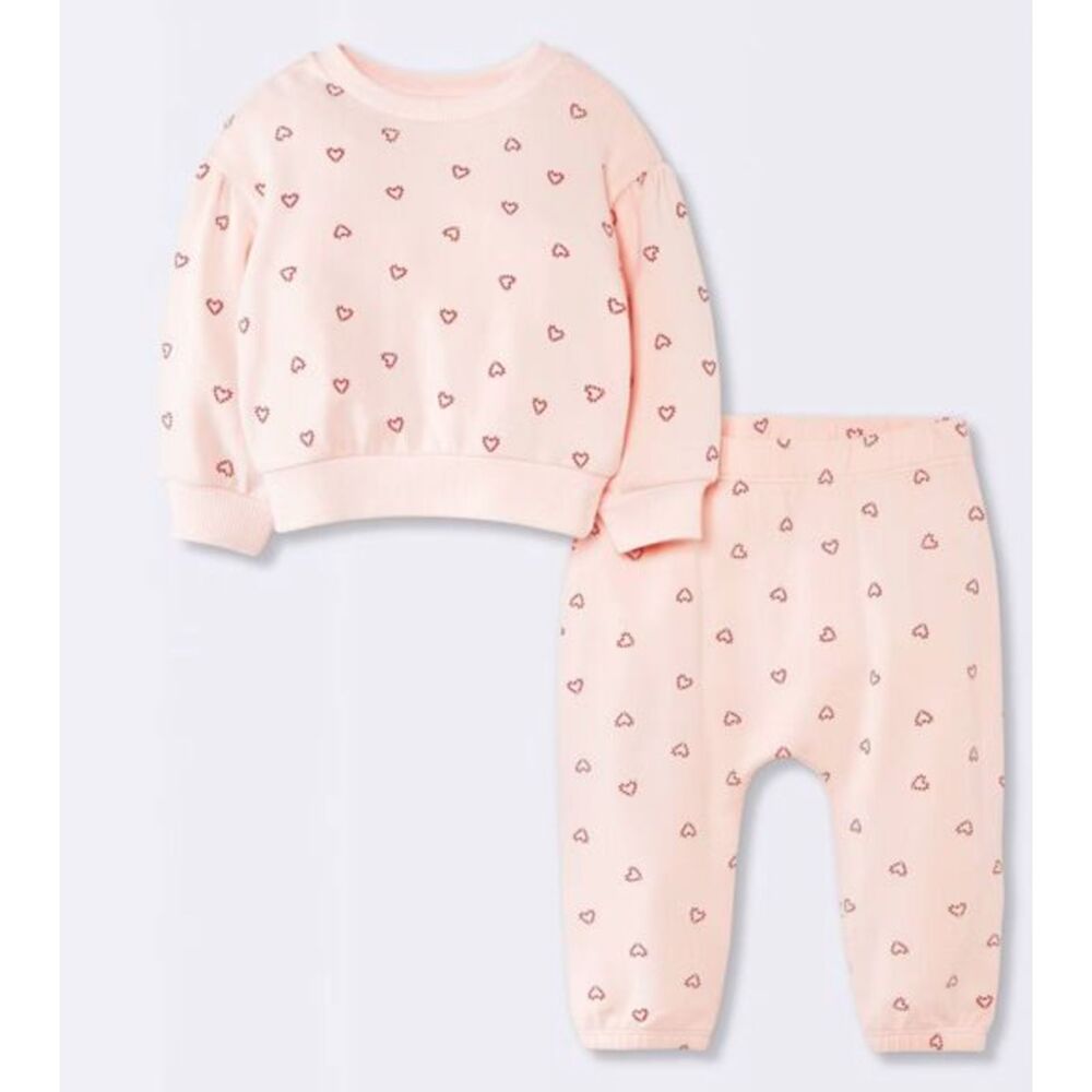 Cloud Island candy cane heart tracksuit. Size 6 months.